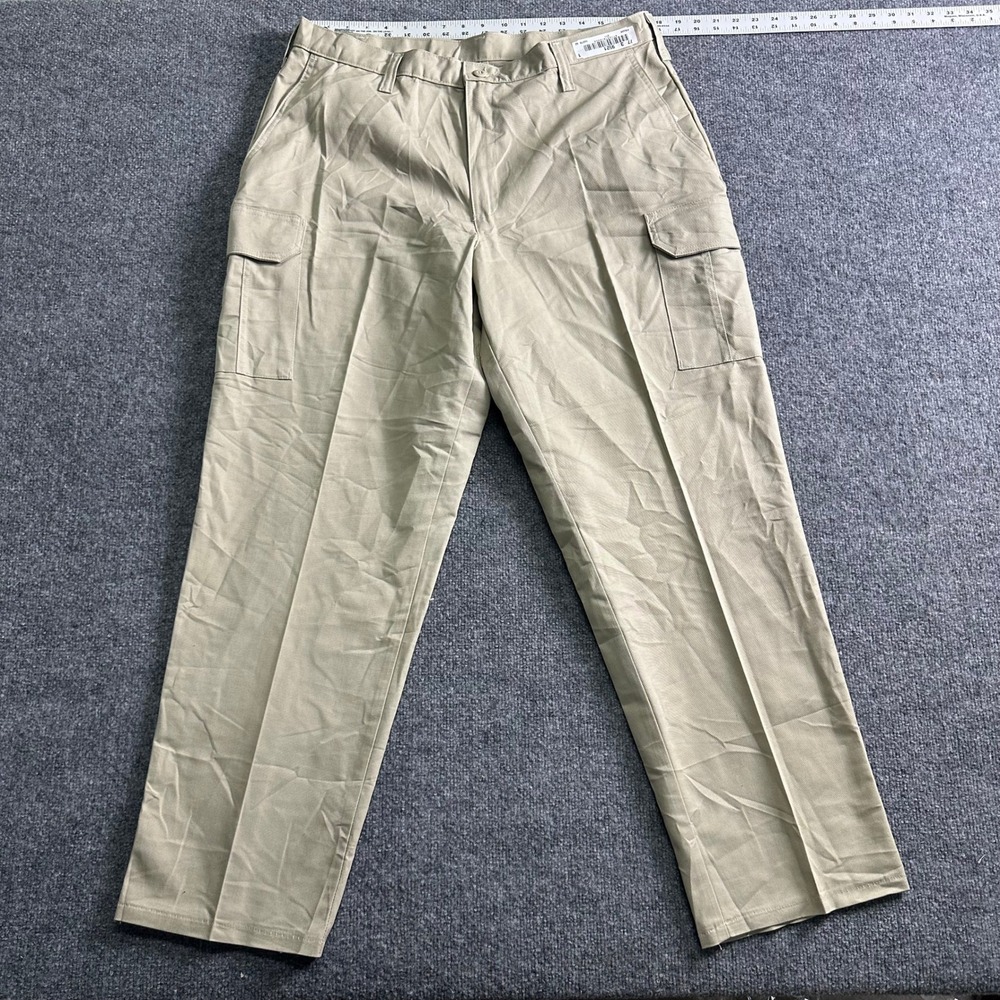 Cintas Cargo Pants Mens Size 38 Khaki ComfortFLEX Utility Workwear Straight Leg
